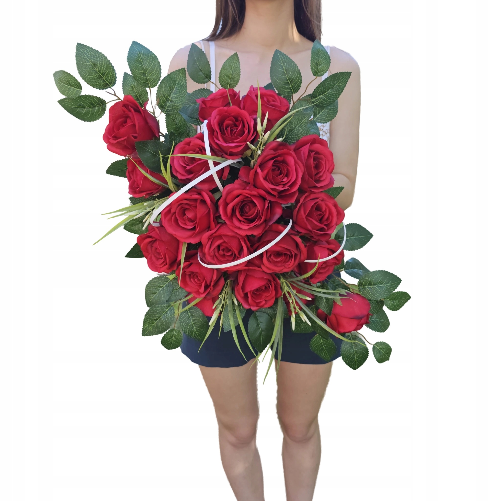 Dekorace Svazek Růže Premium Umělé Květy Kytice Na Hrob Hřbitov Památník