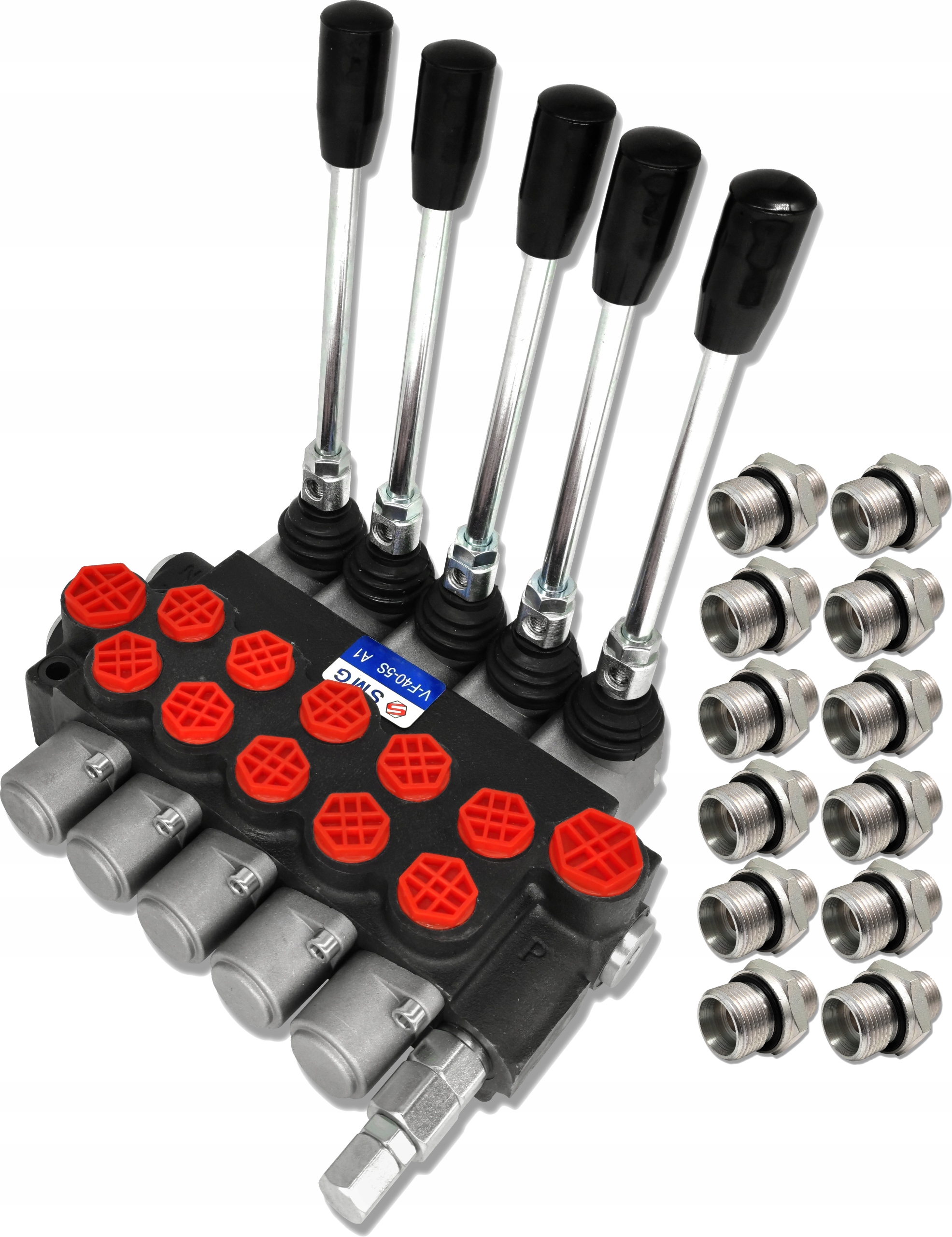 Hydraulický Rozdělovač 5 Sekcí 40 L Přípojky