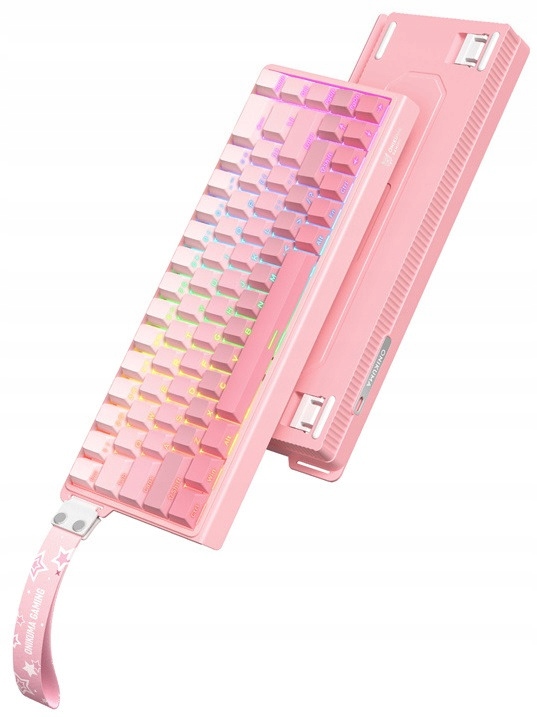 ONIKUMA G69 Klawiatura Mechaniczna Magnetyczne Przełączniki RGB Różowa