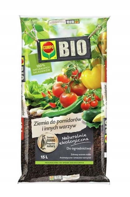 ZIEMIA PODŁOŻE DO POMIDORÓW I INNYCH WARZYW BIO OBFITE PLONY 15L COMPO Marka Compo