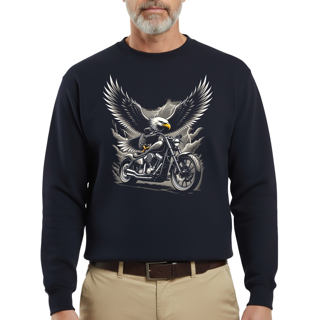 Bluza Motocykl Chopper Orzeł Wolność Droga Pasja Męska Nadruk Biker XL