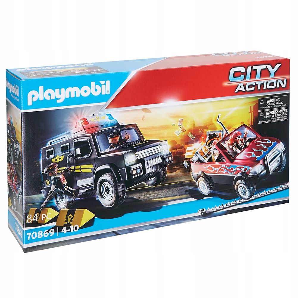 ZESTAW KLOCKI PLAYMOBIL 70869 POLICJA POŚCIG ZA ZŁODZIEJAMI