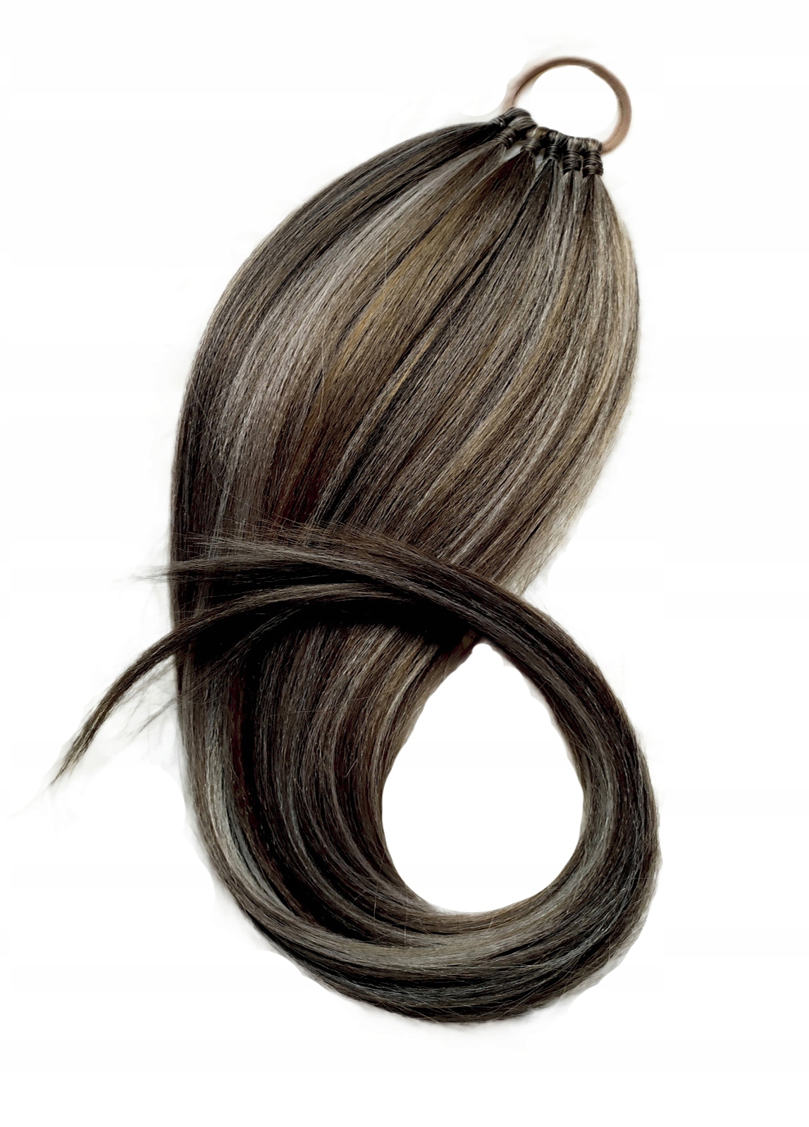 Připínací poník na gumičku, Kuc-Gumka, Příčesek, hnědý, Ořechová Dáma, 80 cm