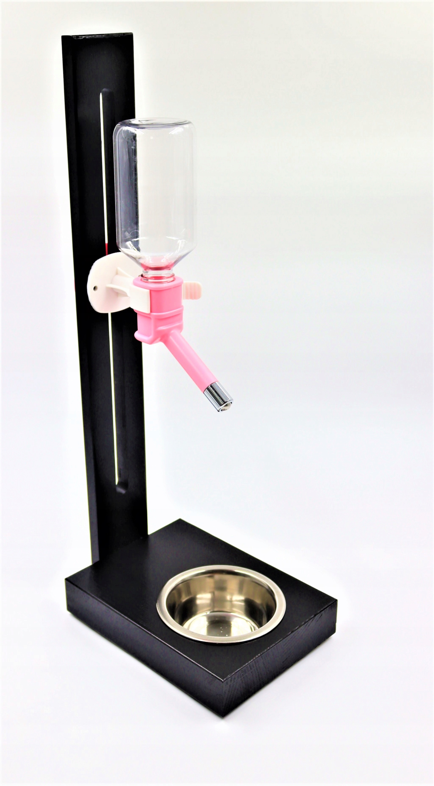 Levně Stojan Černý Napáječka pro kočky psa Automatický dávkovač vody