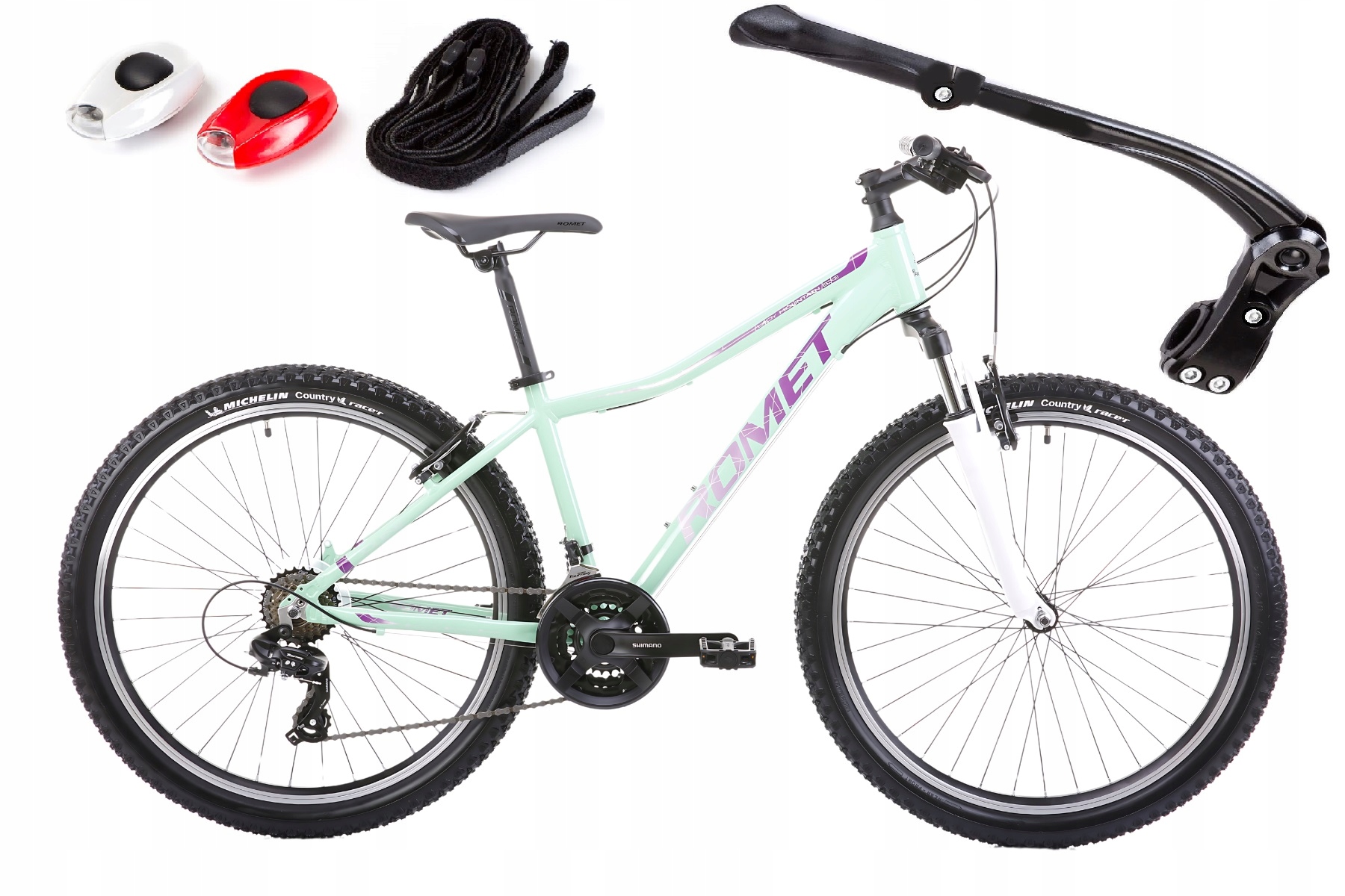 ROWER GÓRSKI MTB ROMET JOLENE 6.1 26 SHIMANO ALU OŚWIETLENIE STOPKA GRATIS