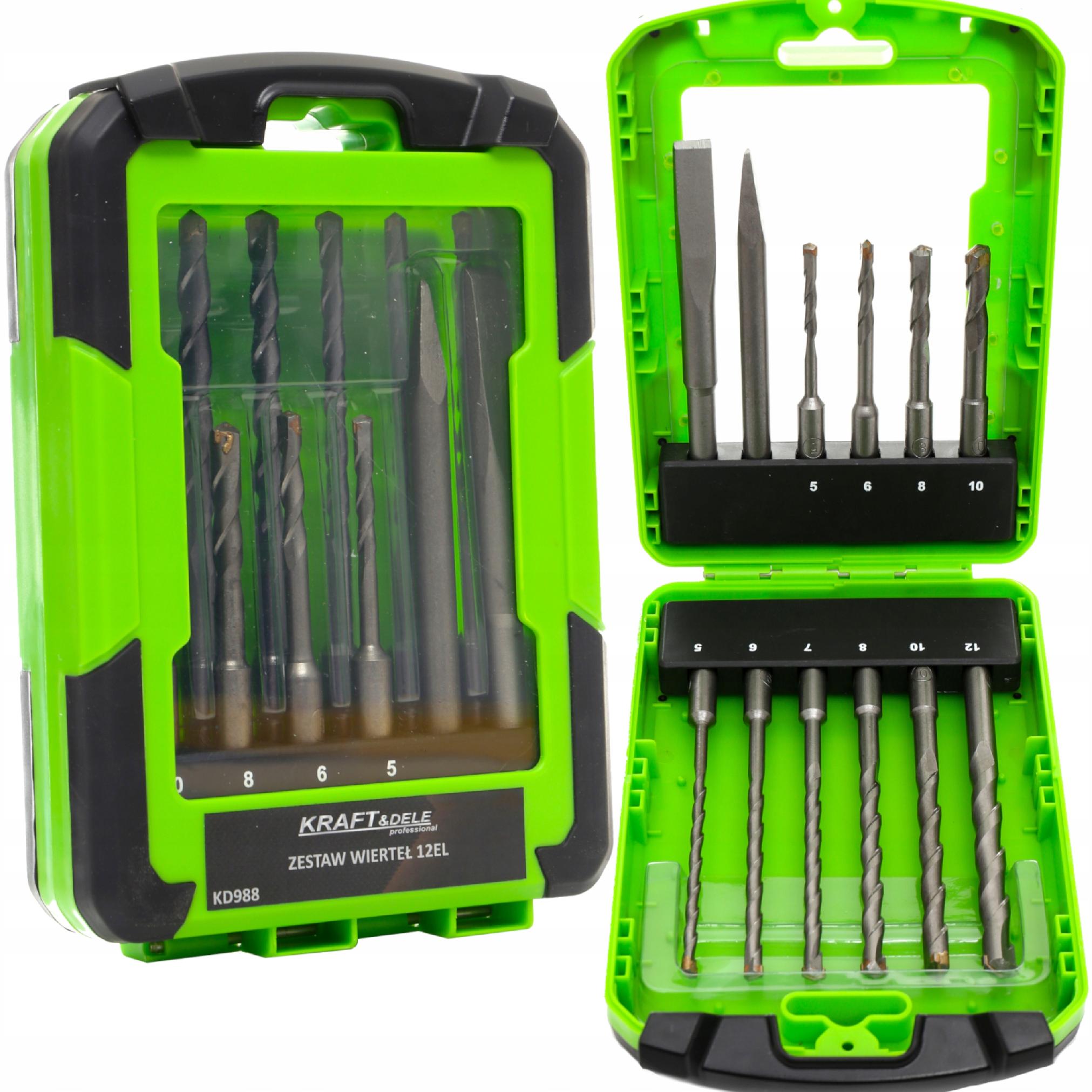 ZESTAW WIERTŁA DŁUTA SDS+ 12el SDS PLUS WALIZKA