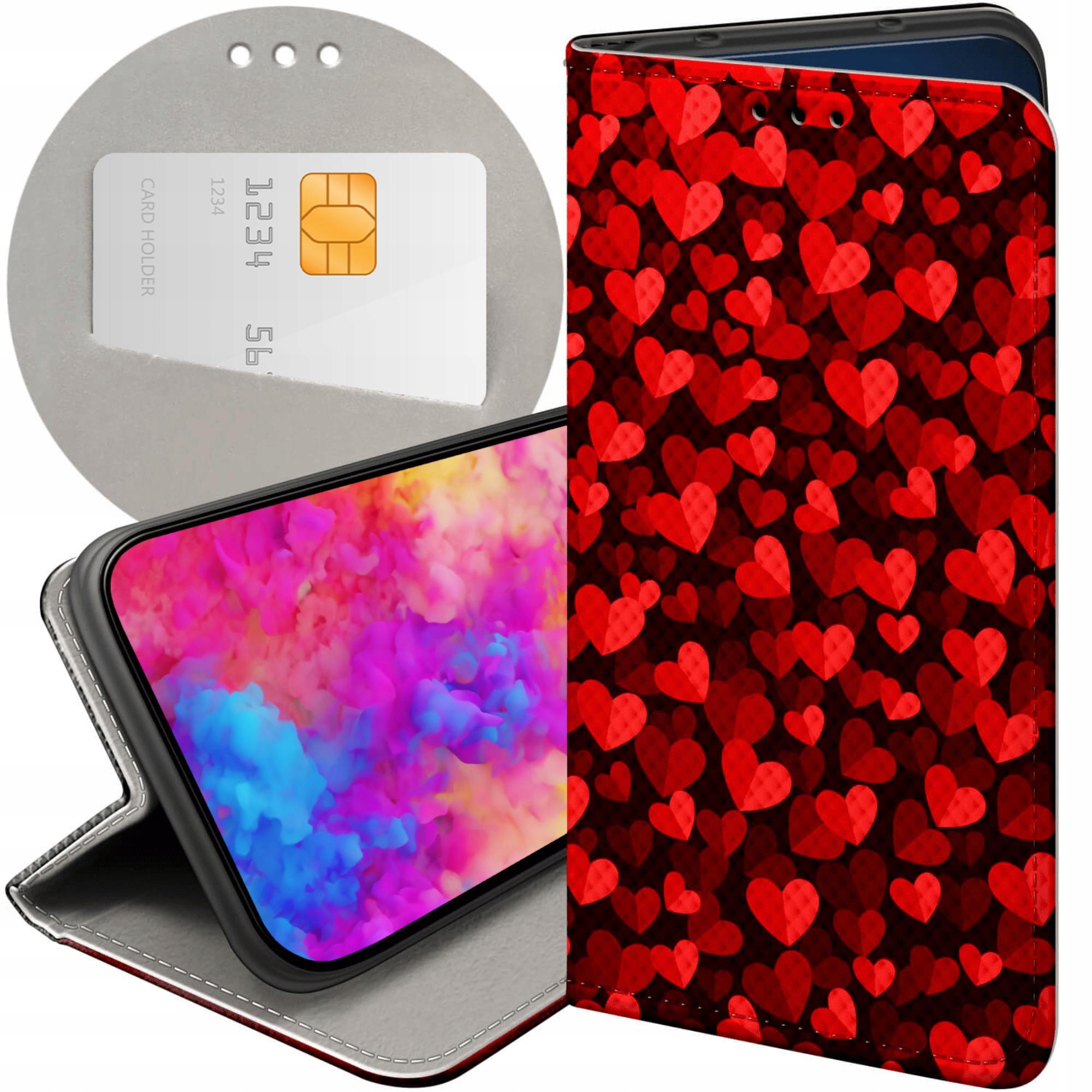 Etui Z Klapką Do Xiaomi Redmi A1 Walentynki Miłość Serce Futerał Case