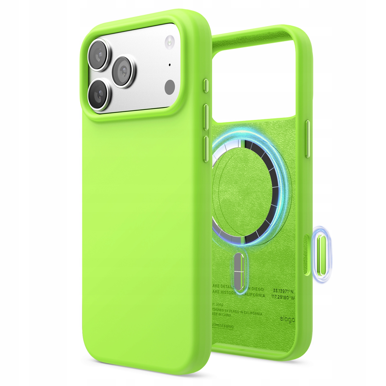 Silikonové Pouzdro s MagSafe Elago pro iPhone 17 Pro Max Lime Green
