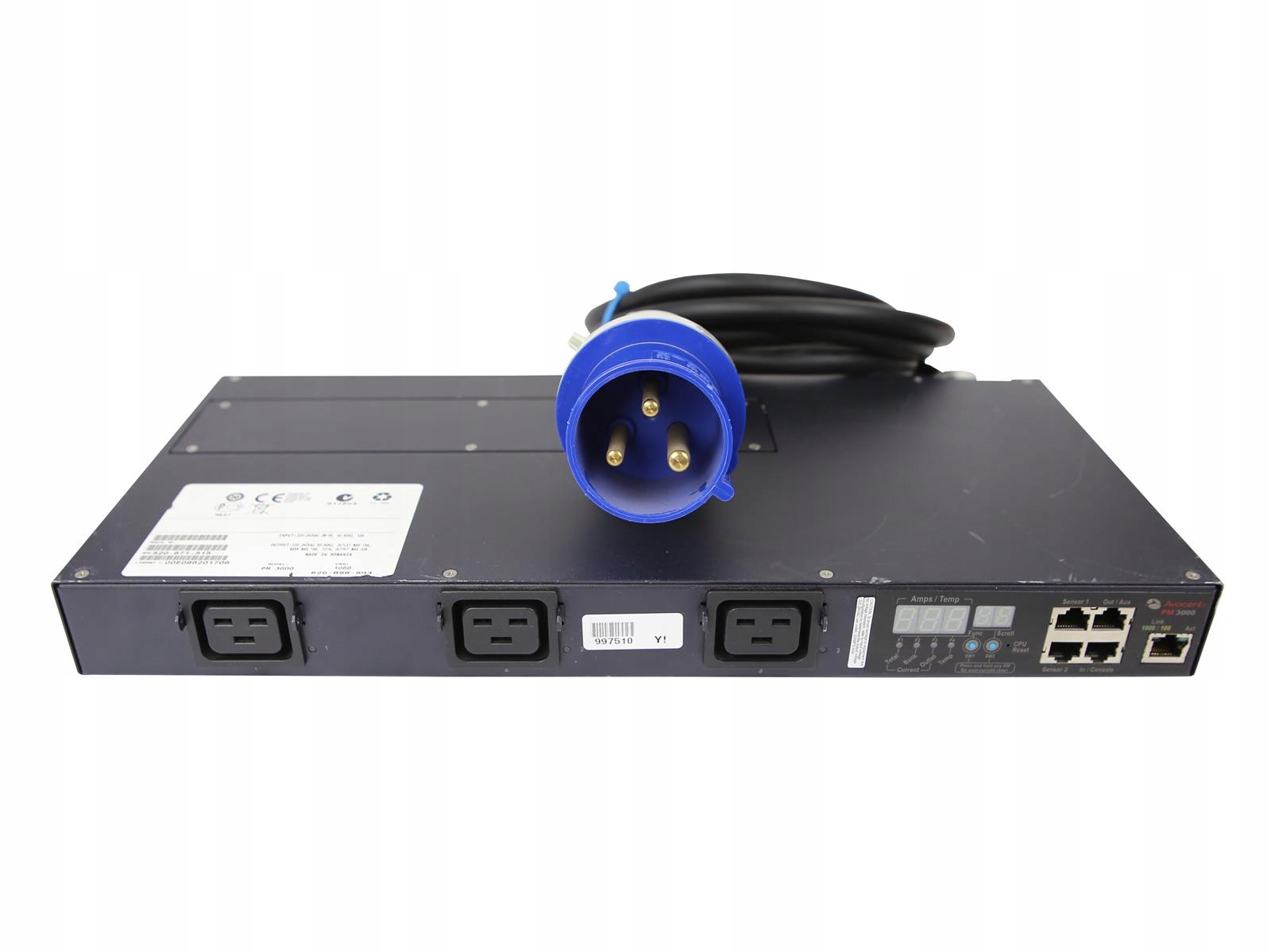 PDU Avocent PM3003H Power Management Wyjście 3x C19 Zarządzalny