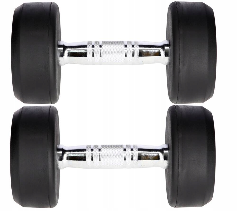 Činky Pogumované závaží pro fitness trénink 2 x 8 kg