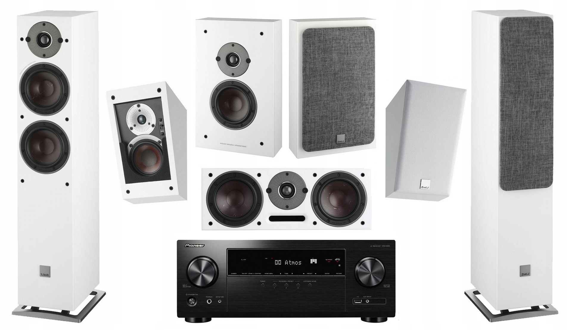 DALI OBERON KINO 7.0 ATMOS + PIONEER VSX-935
