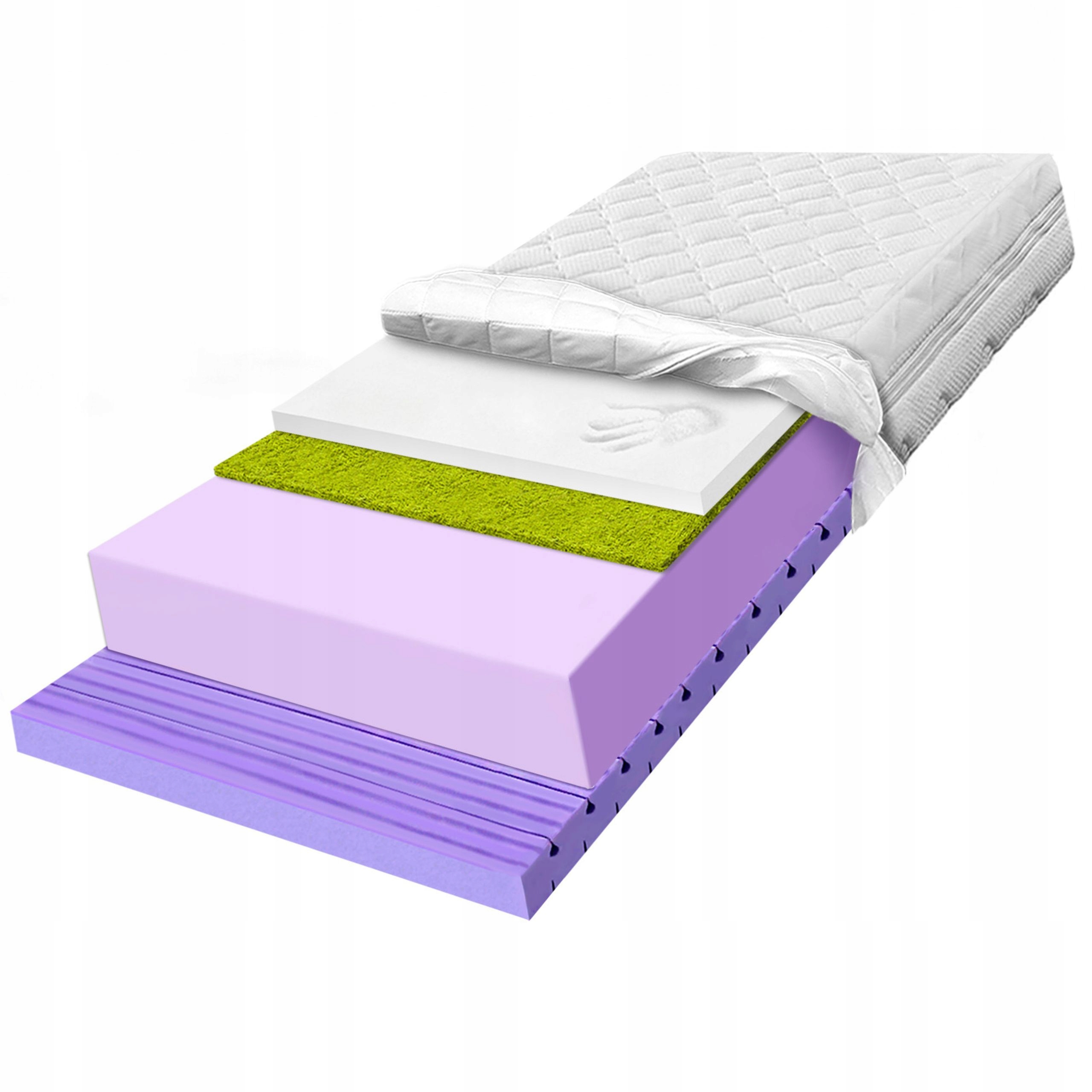 Materac piankowy 60x180 dopasowujący się termoplastyczny memory H3 H4 25cm
