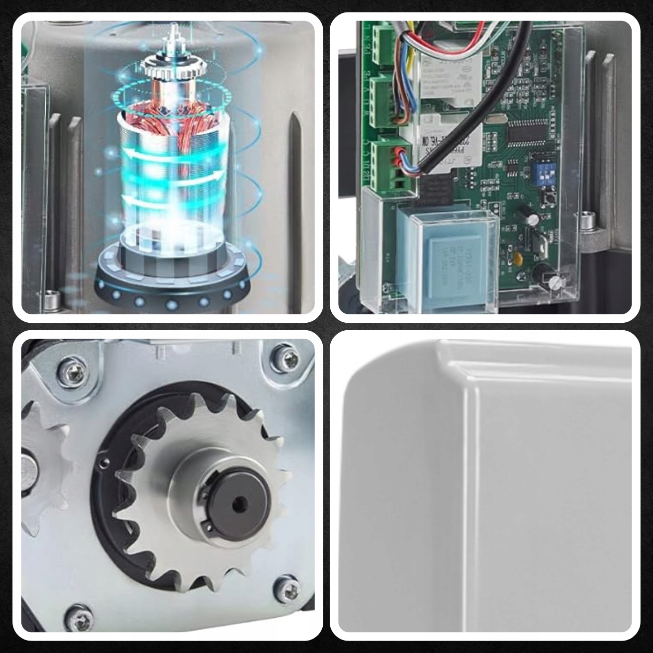ZESTAW AUTOMAT DO BRAMY NAPĘD 600kg NA PILOTA 5x LISTWA 5 metrów LAMPA Czas otwarcia 56 s