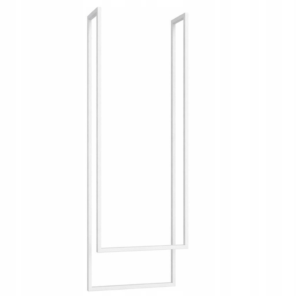 Věšák na ručníky stropní dvojitý 45x12x100/80 loft p.2x2 bílý