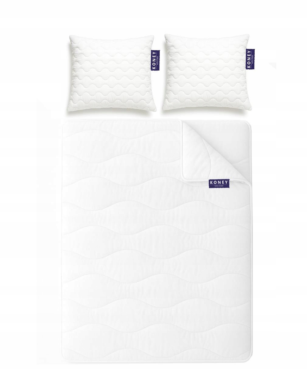 Komplet Celoroční Přikrývka 200x220 2x Polštáře 70x80 Antialergická z Polska