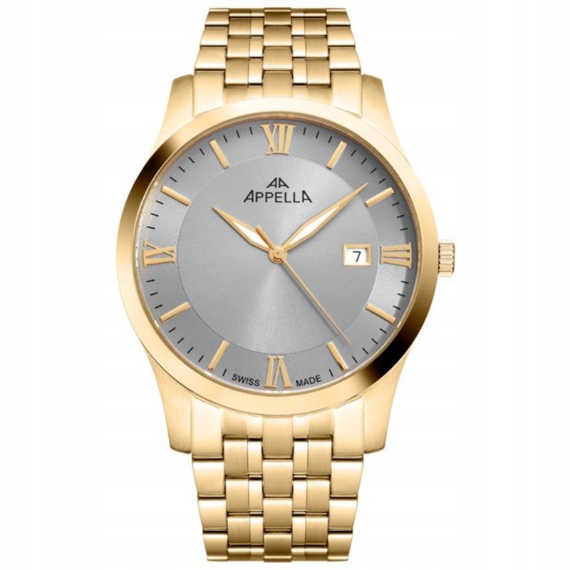 Pánské Hodinky Appella L12004.1167Q zlatý náramek