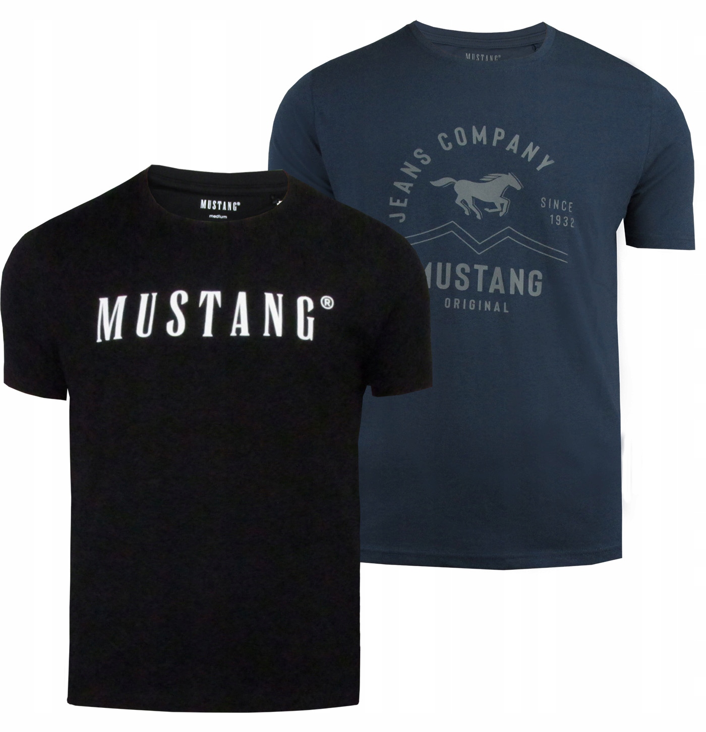 Mustang Koszulka Męska Bawełniana T-shirt Zestaw 2 sztuki rozm. M