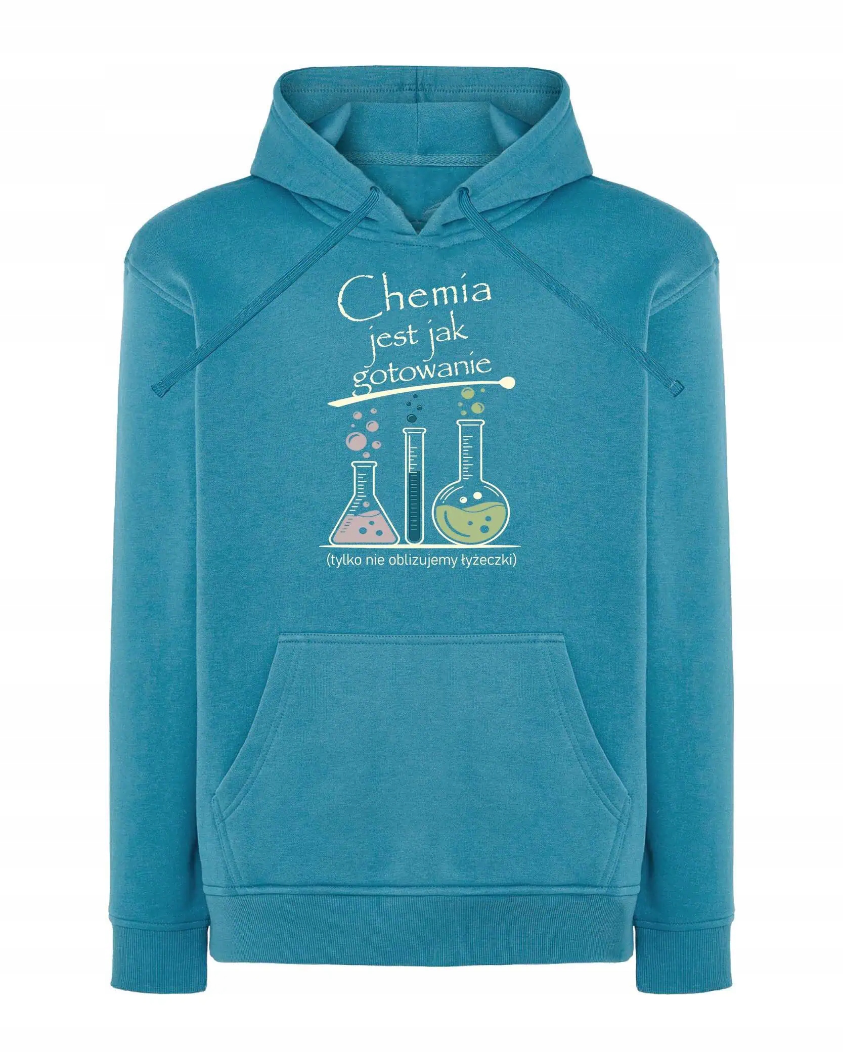 Mikina s kapucí Den učitelů Chemie Vtipný Dárek Modrá L