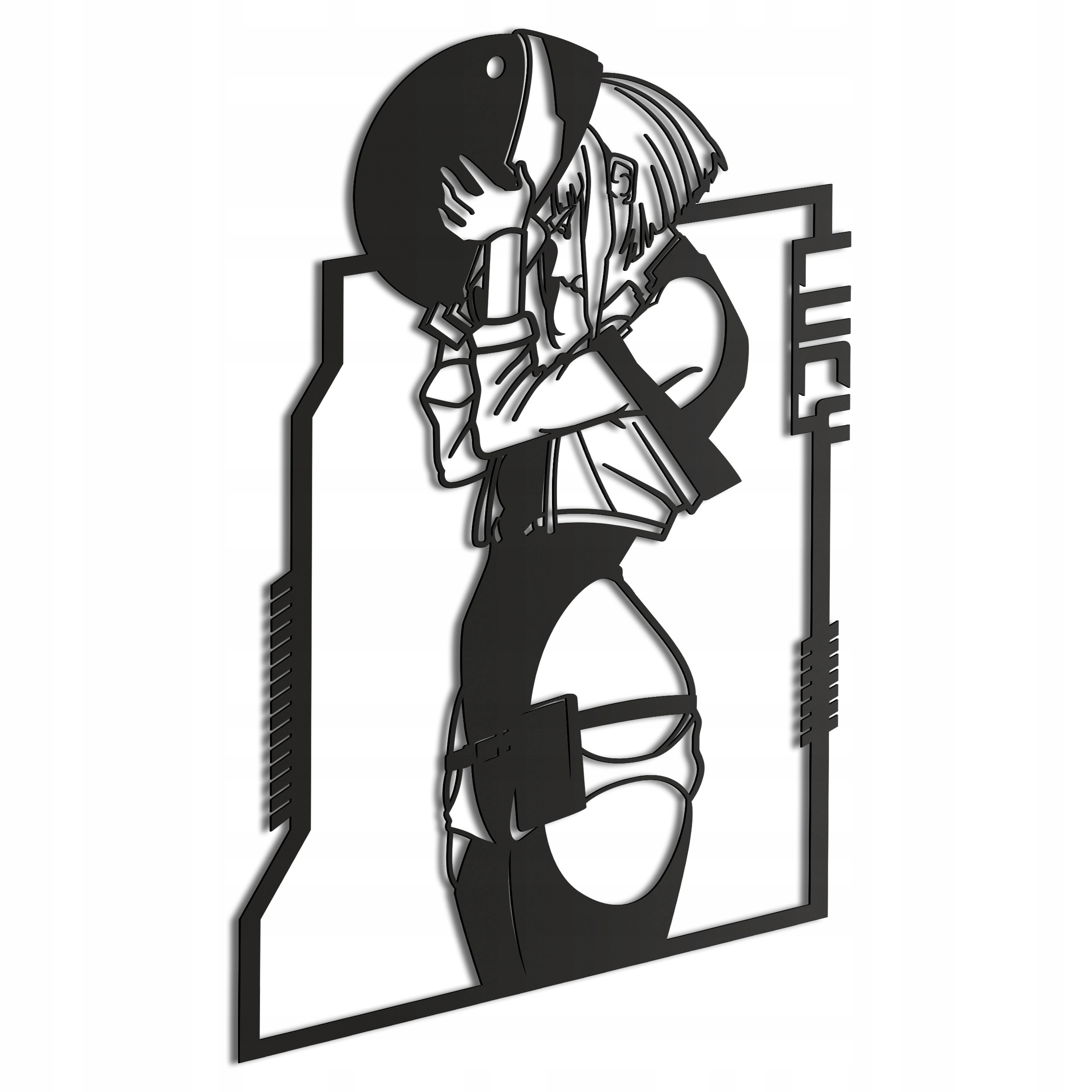 Dřevěný 3D obraz Anime Cyberpunk Lucy Nástěnná Dekorace Dárek