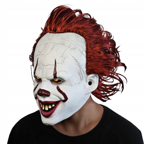 MASKA TO IT KLAUN KOSTIUM COSPLAY PENNYWISE HORROR