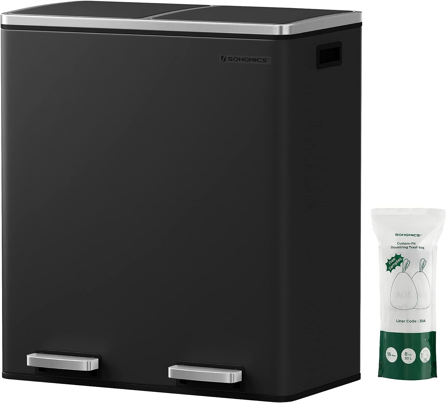 Levně odpadkový koš Kovová nádoba na tříděný odpad 60 l