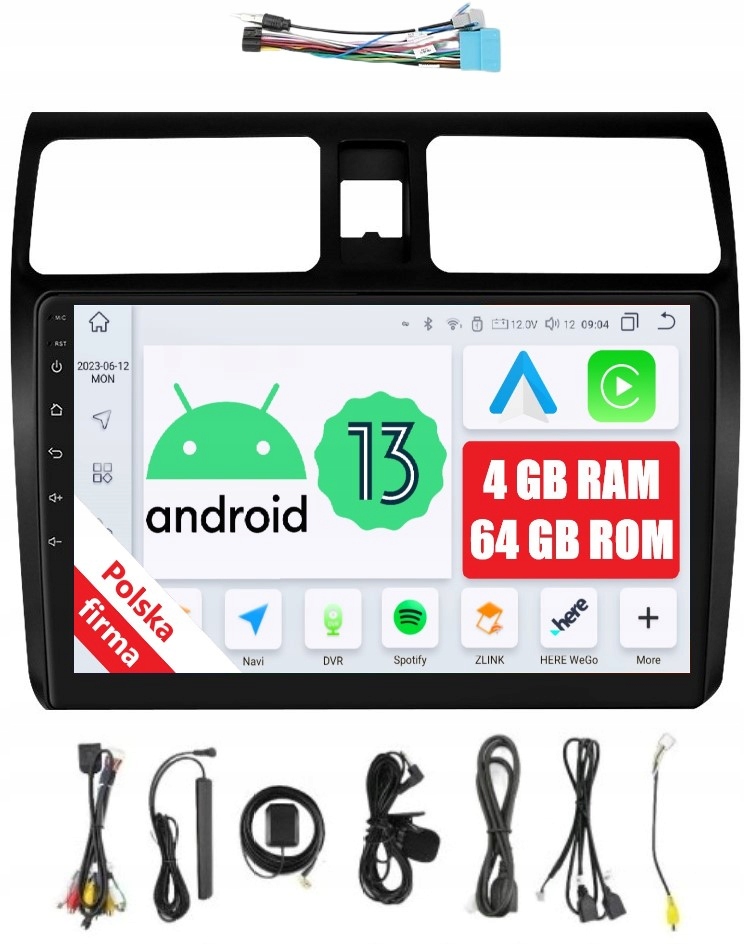 Navigace Rádio 2DIN Android Suzuki Swift 4 IV 4/64 Gb Dsp Carplay Lte