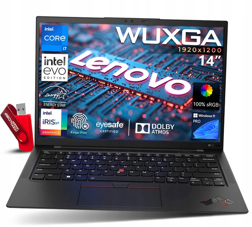 Notebook Lenovo ThinkPad X1 Carbon G10 i7 16GB 512GB Ssd Wuxga Ips Prestiž