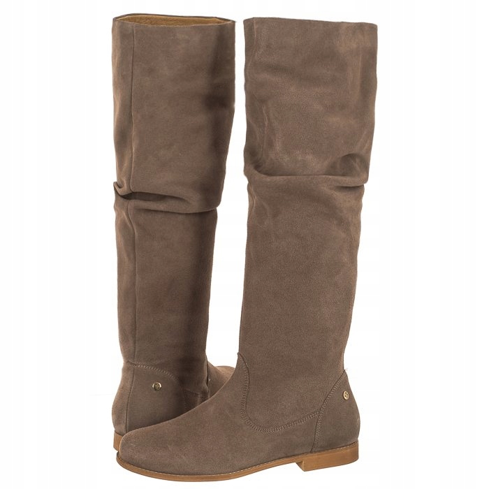 Dámské dlouhé kozačky Maciejka Béžové Semišové 05790-04/00-6