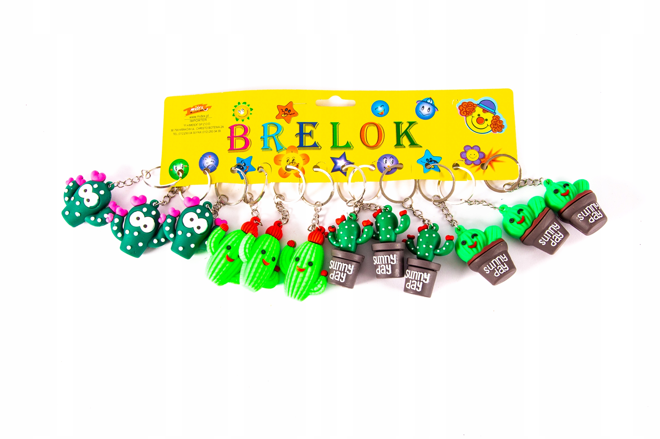 

Brelok Kaktus gumowy Zestaw 12szt Breloczek