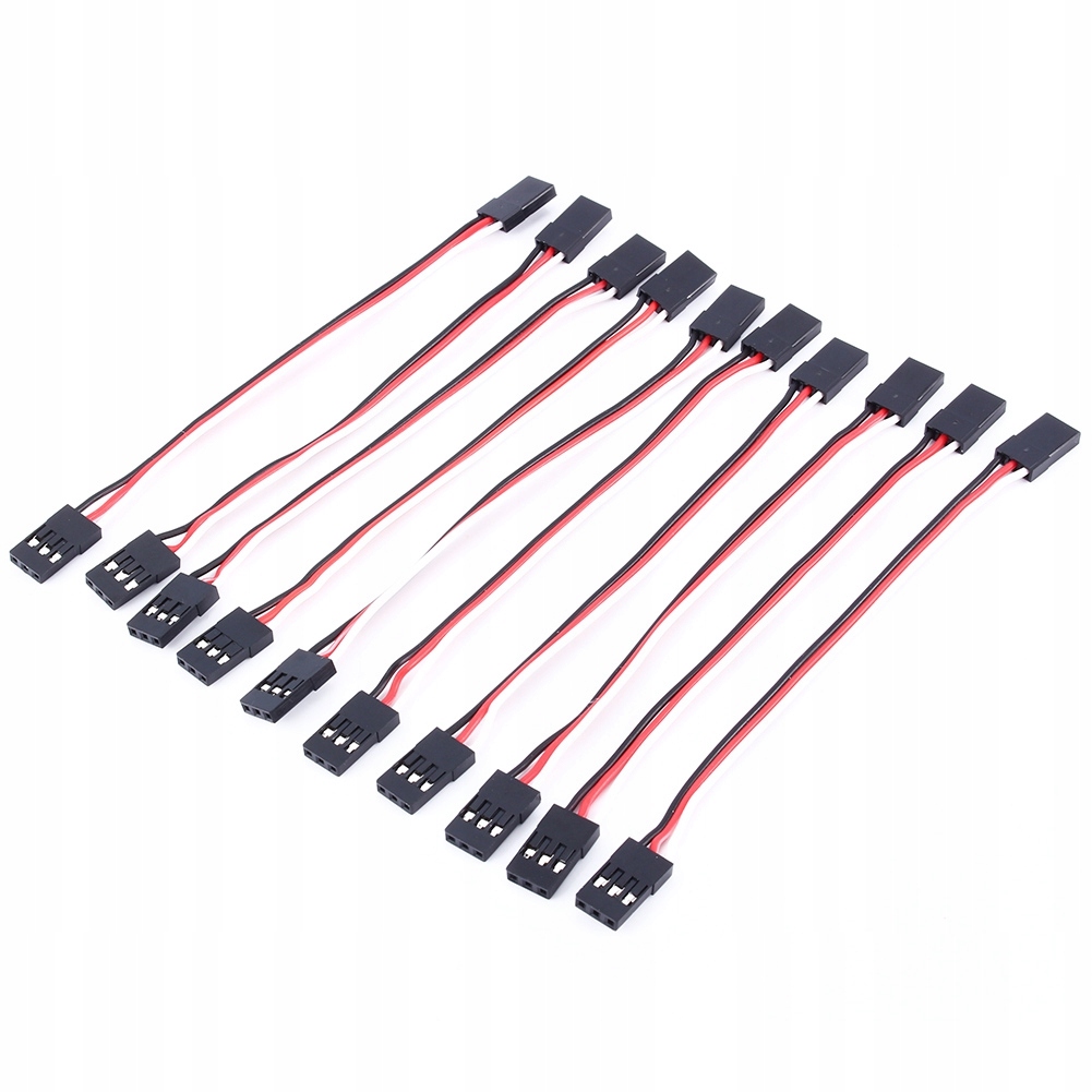 Przedłużacze Serwo Męskie-Męskie JR 10 szt. 10 cm do Quadcoptera