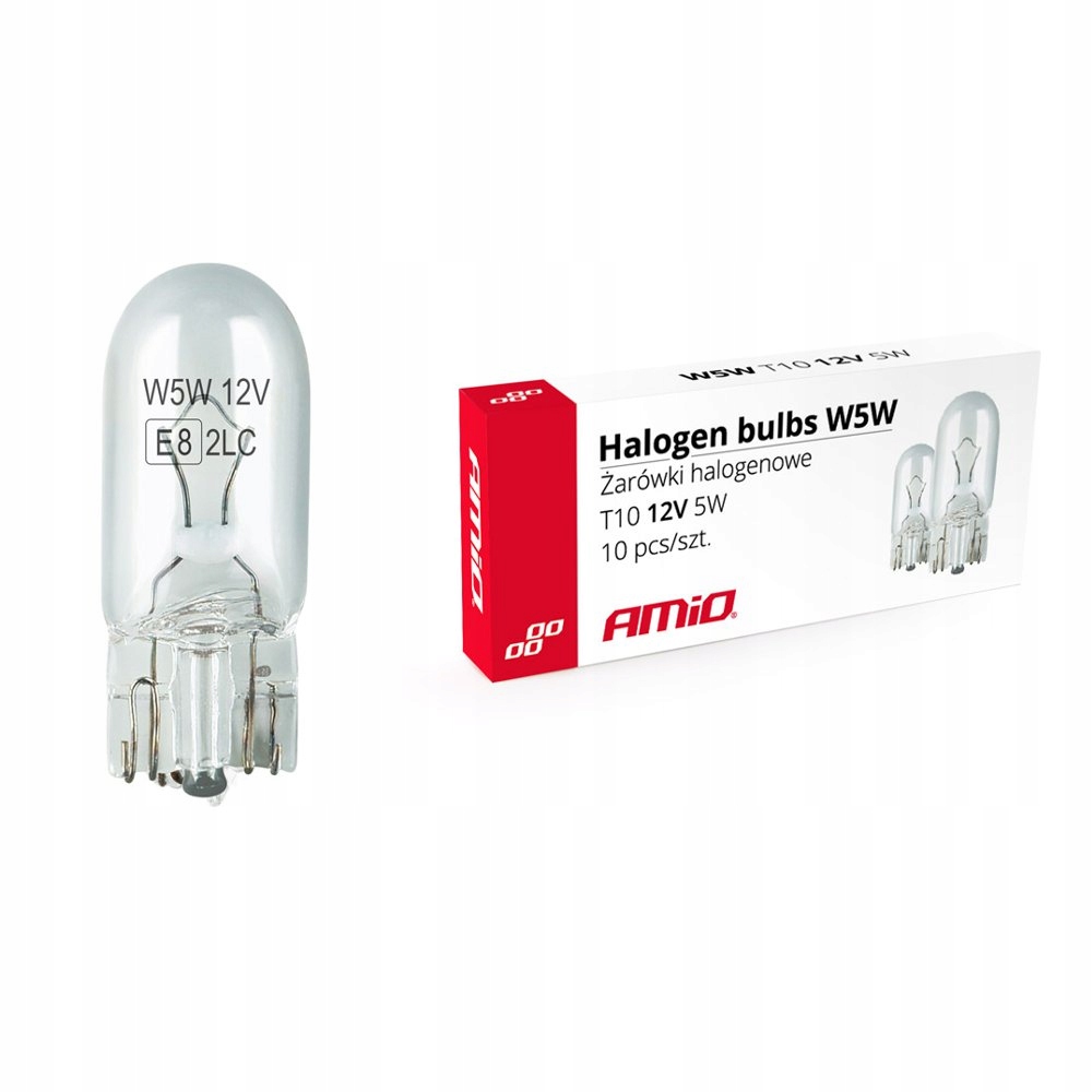 

Żarówka postojówka W5W T10 5W W2.1x9.5D 12V 10 Szt