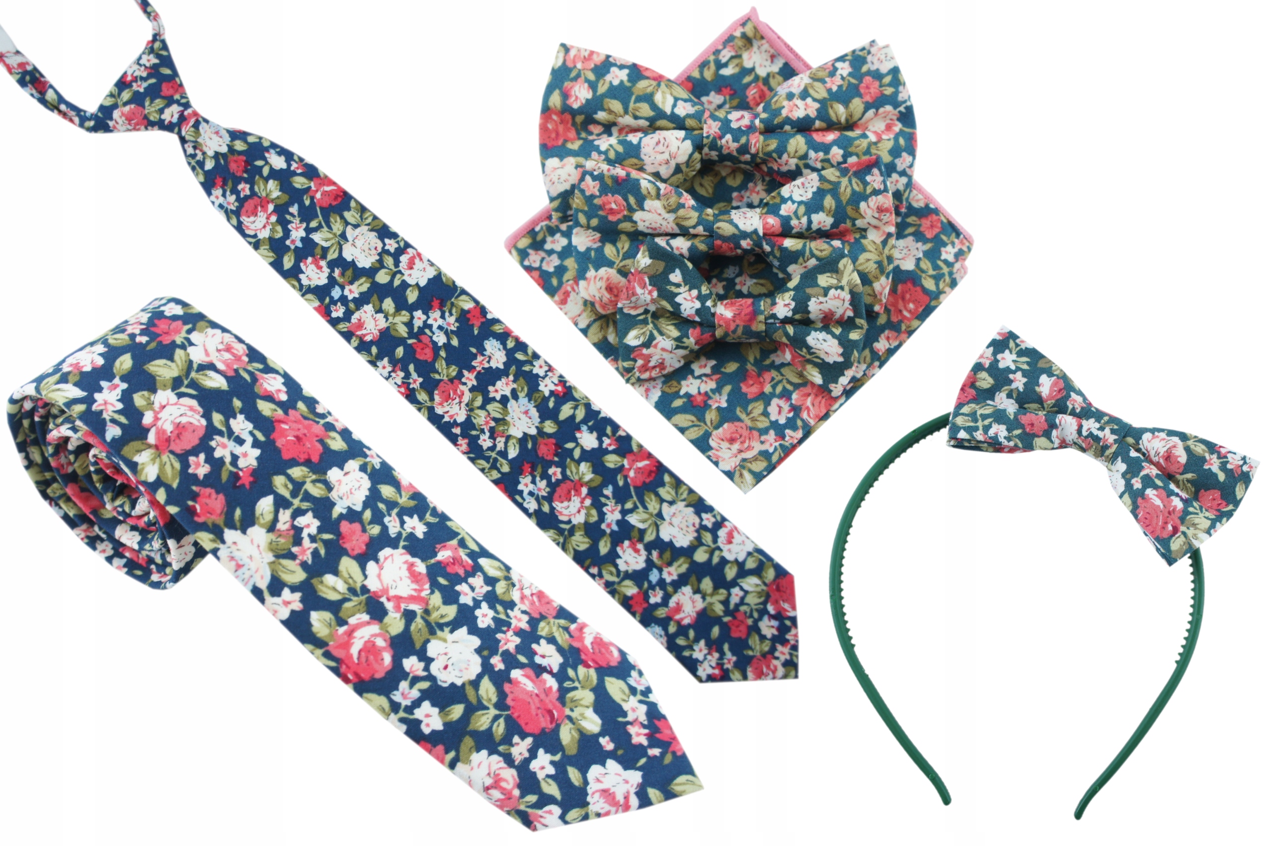 ZESTAW Szelki i muszka dziecięce na PRZEDSTAWIENIE W KWIATY RÓŻE Marka Inna marka