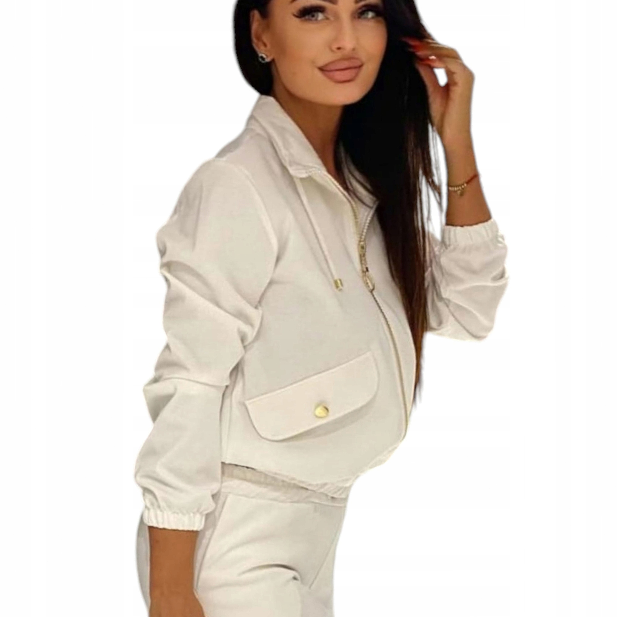 K307 Katana Bunda Bomber Semišová Oversize Ecru vel. 44/46 (2XL/3XL)