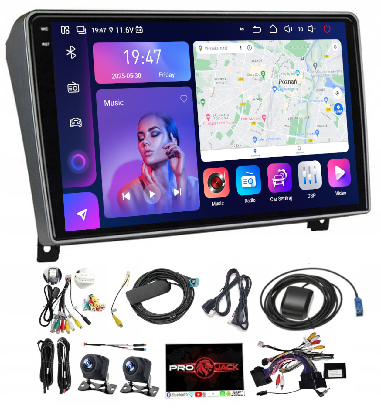 Rádio Android Peugeot 407 2004-2011 Wifi Carplay 256GB Modem Sim