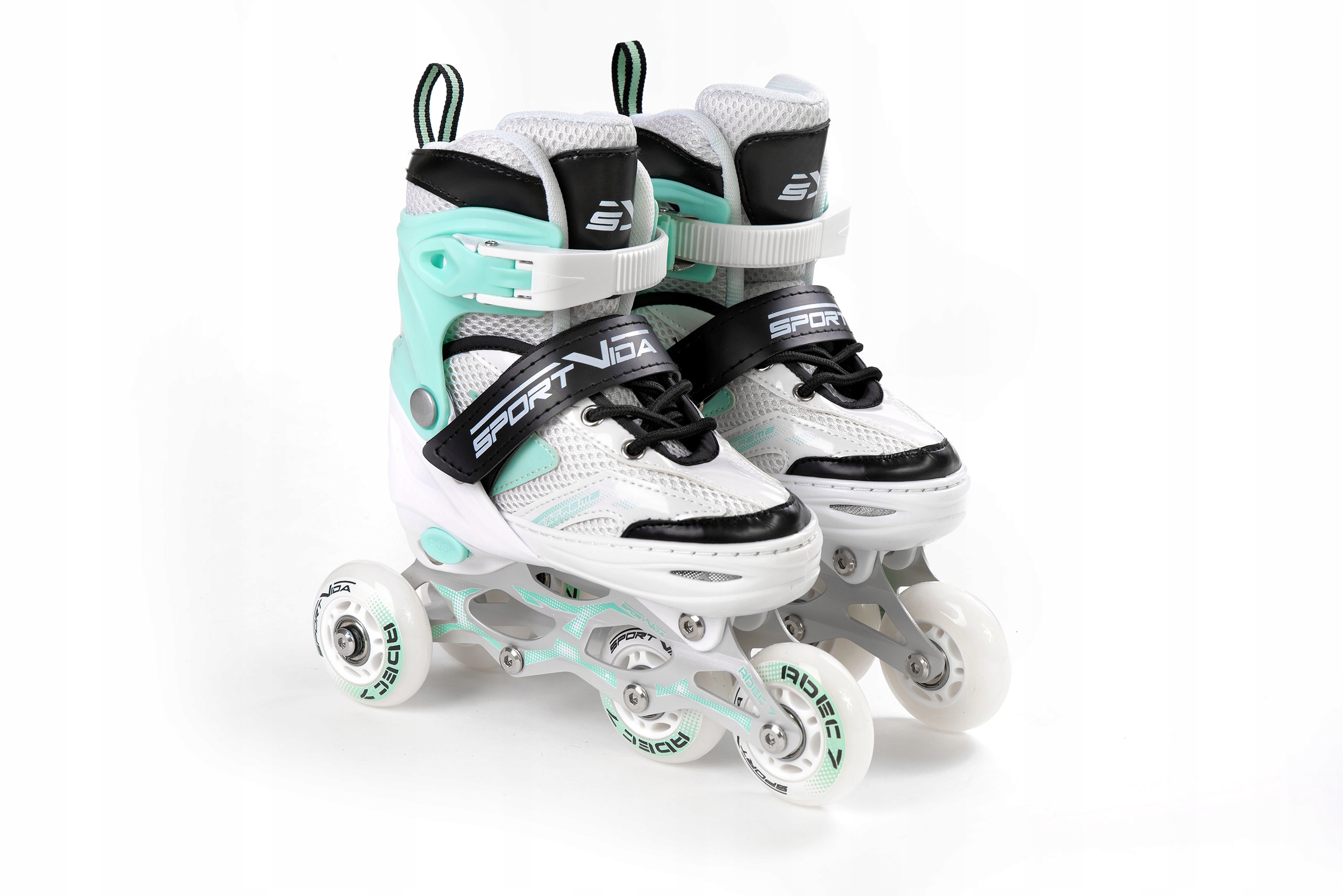 ŁYŻWOROLKI 4w1 ROLKI WROTKI ŁYŻWY REGULOWANE 35-38 Kolor biały