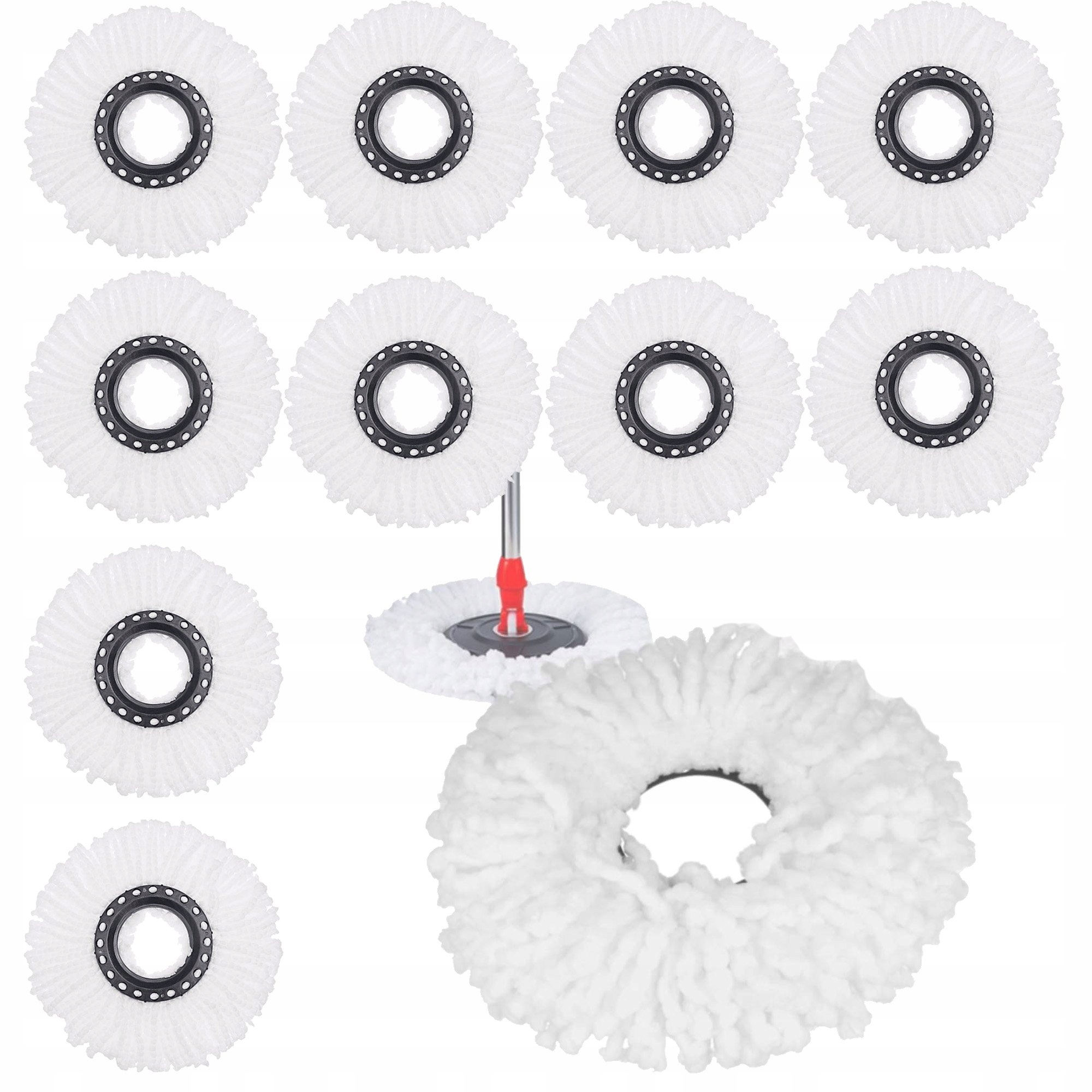Levně 10 x Vložka Koncovka Pro Rotační Mop Z Mikrovlákna Vyměnitelná 10 Ks