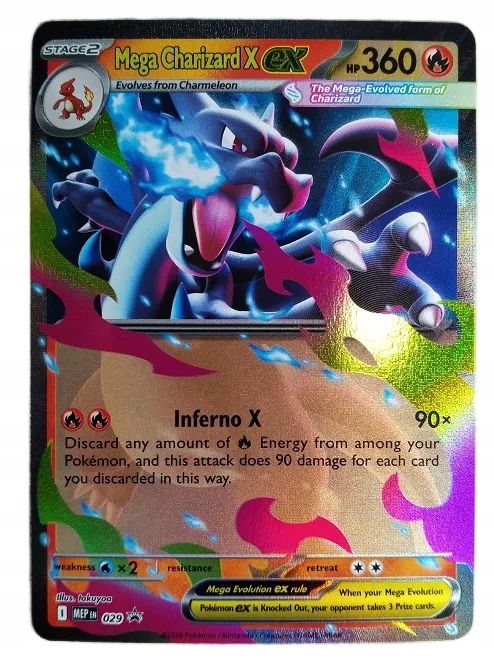 Karta Pokemon TCG Mega Charizard X EX (MEP029)