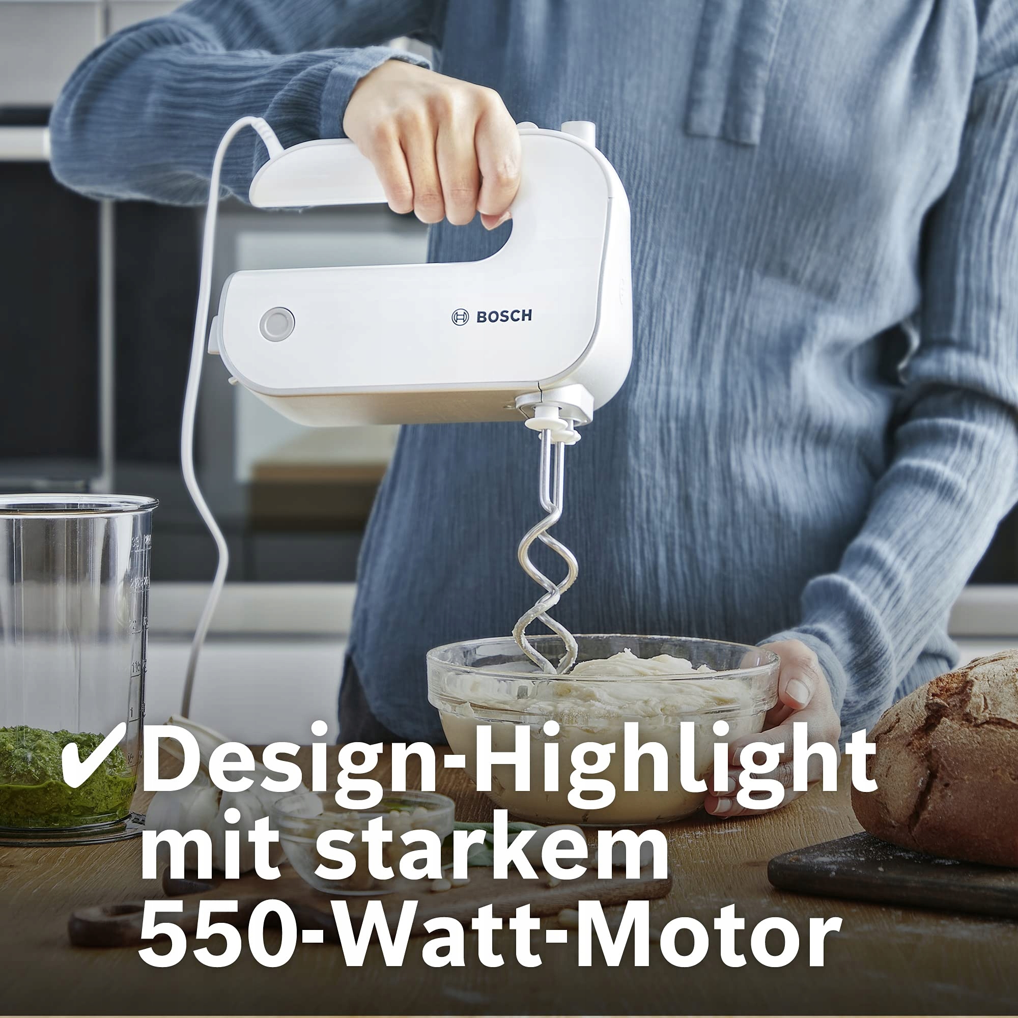 BOSCH Styline Mikser Ręczny Zestaw 550W Biały — miniatura 4