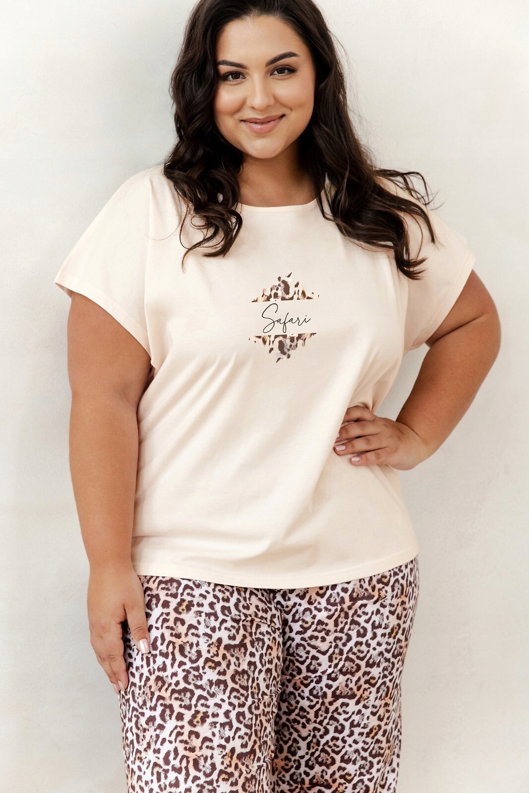 Pyžamo Chrissy 3362 Kr VEL.2XL-3XL XXL meruňková