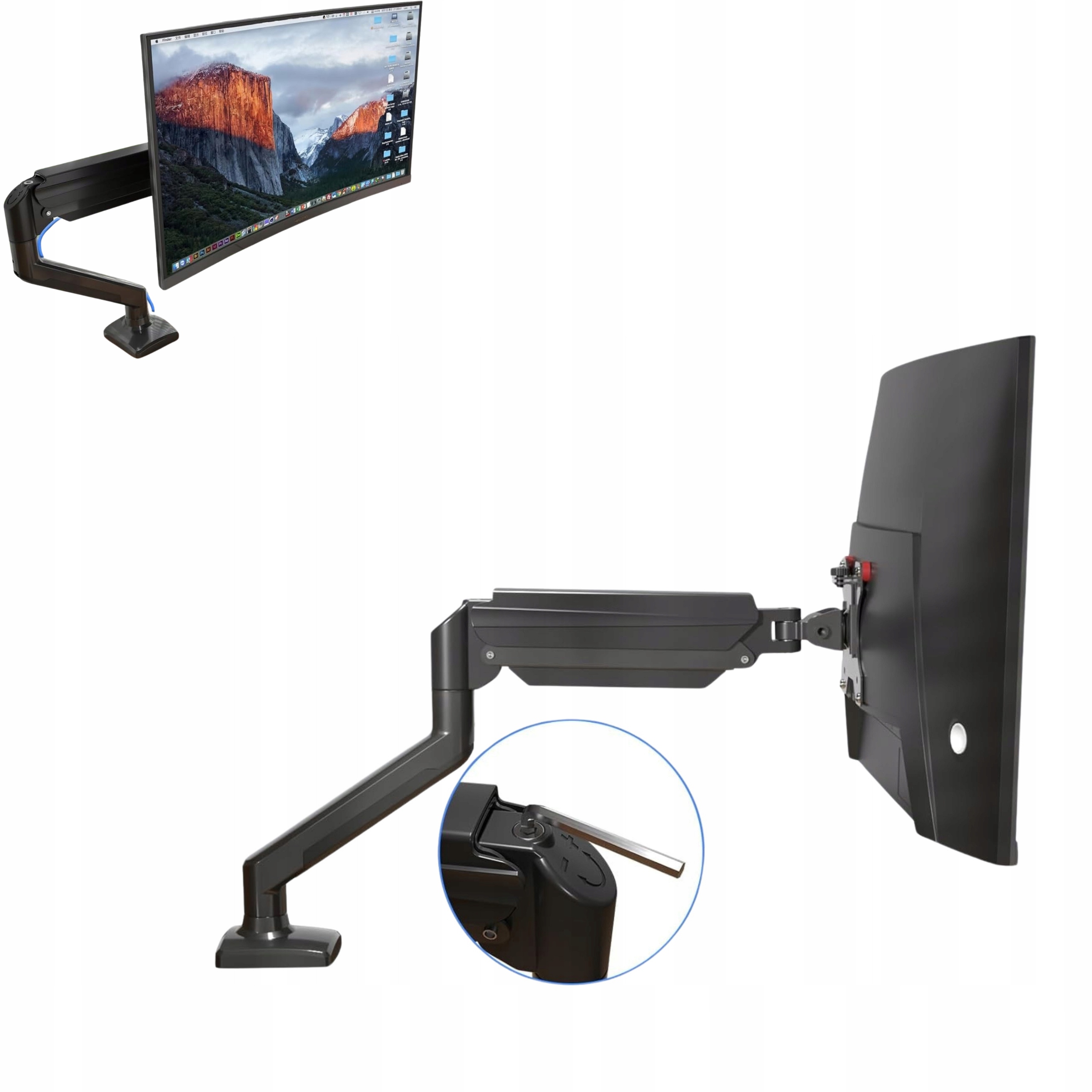 Držák pro stolní monitor 13-32 palců Plynová pružina do 9 kg Vesa Pro