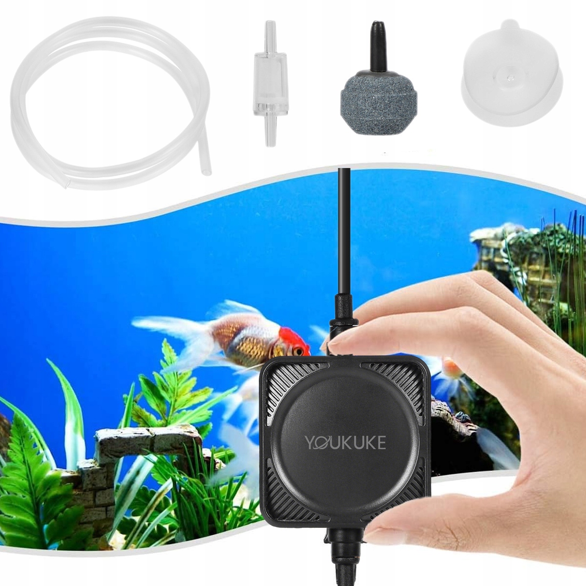 Levně Tichý Provzdušňovač Pro Akvarijní Vzduchovou Pumpu S Zpětným Ventilem