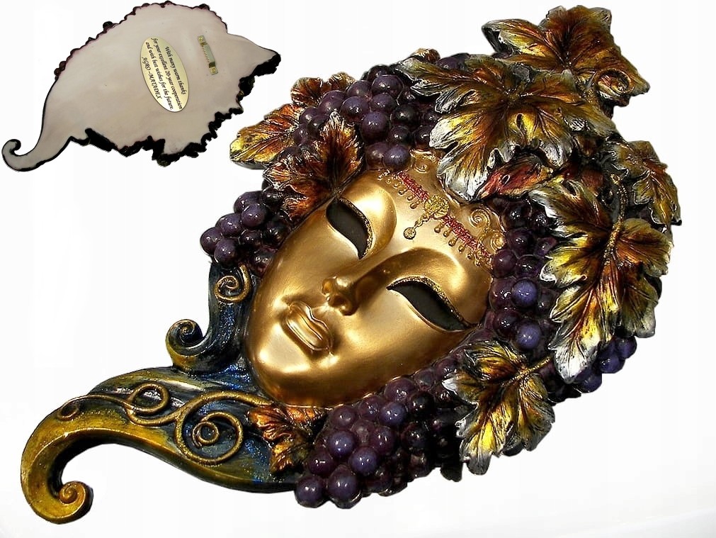 Benátska Maska Žena Hrozno Veľmi Farebná