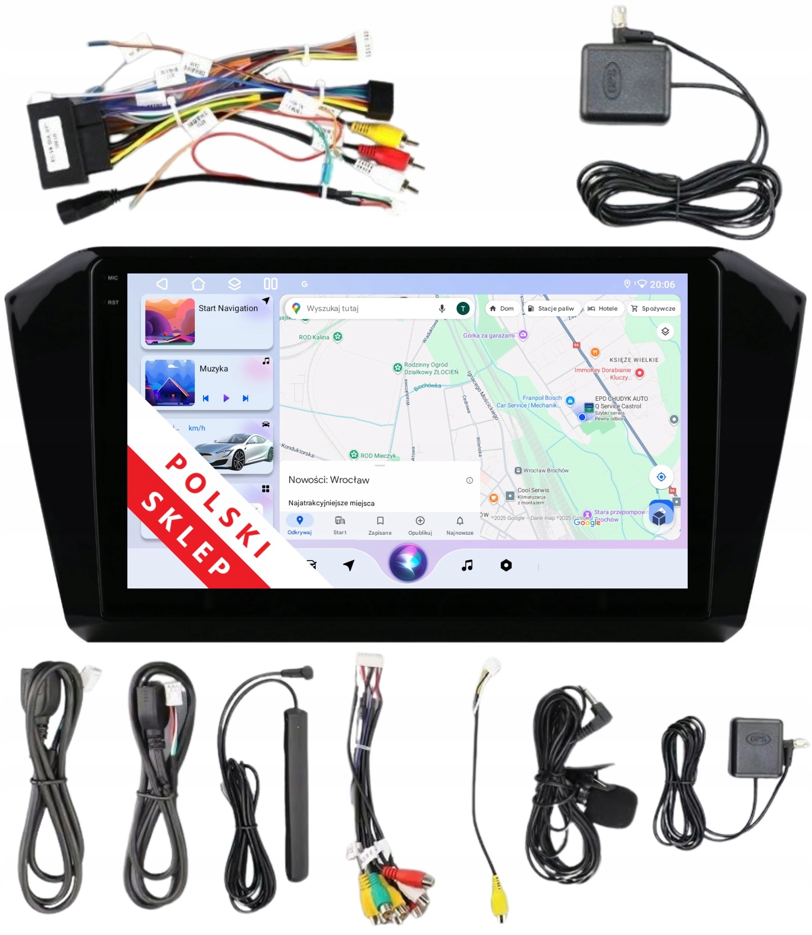 Navigace Rádio 2DIN Android Volkswagen Passat B8 6/128 Gb Dsp Carplay Lte