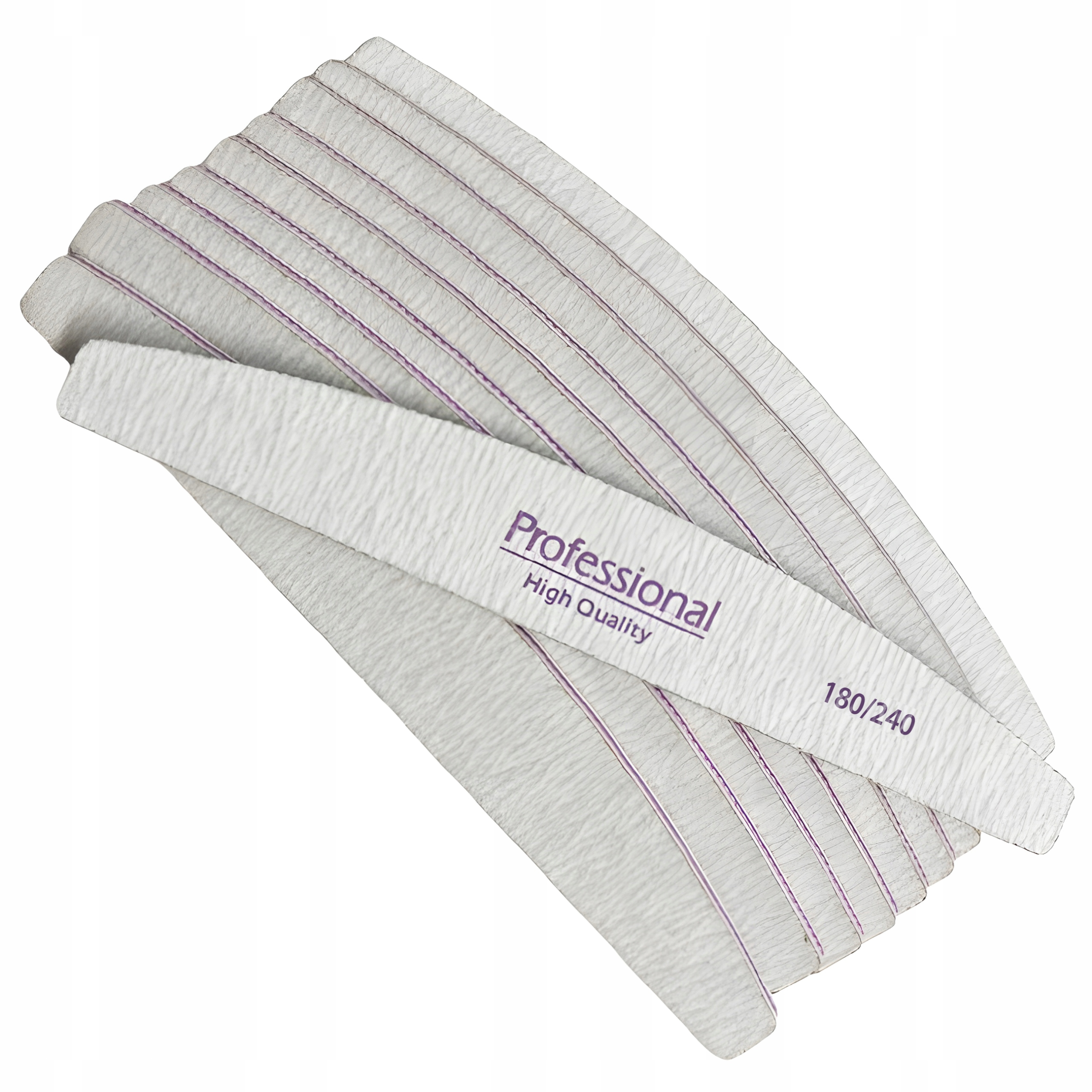 Pilník Professional Loďka Půlměsíc na nehty 180/240 Hq 100 Kusů