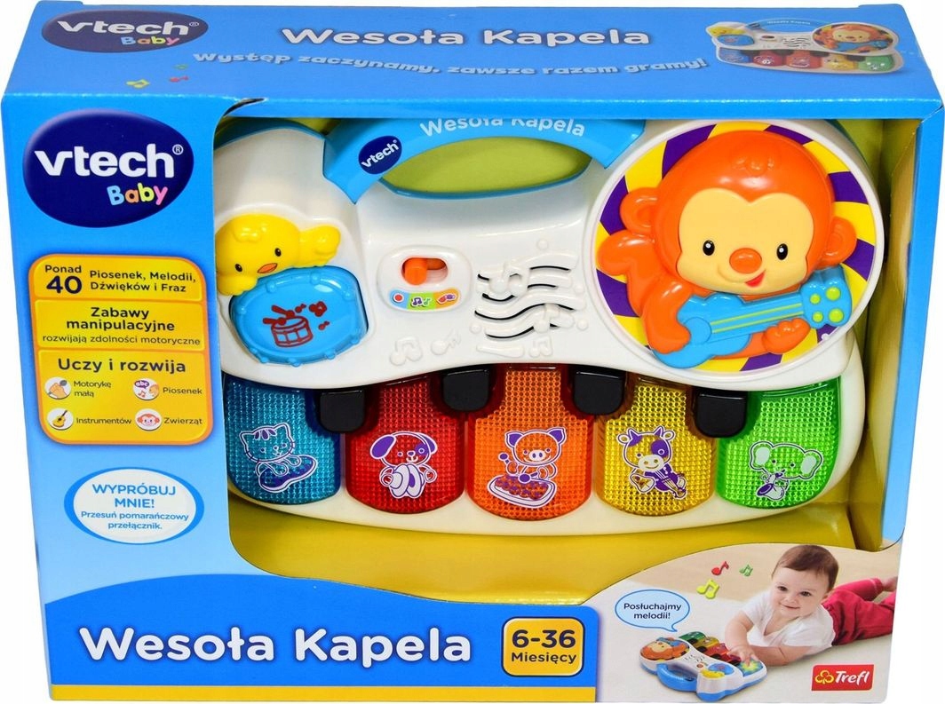 PIANINKO WESOŁA KAPELA ZWIERZĘTA DŹWIĘKI PL VTECH
