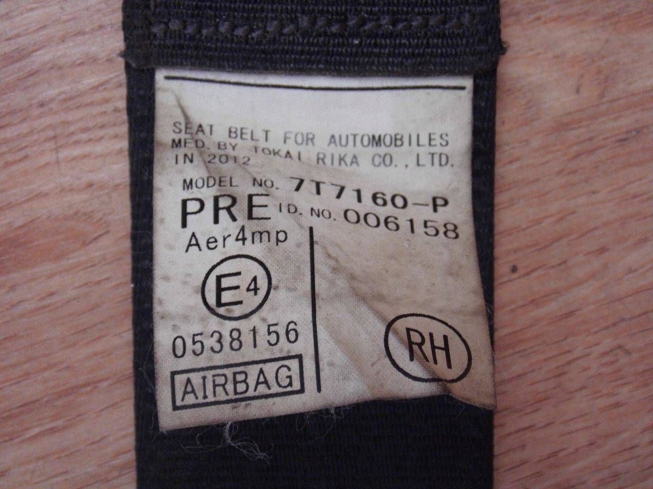 Toyota Prius + plus tension belt right front front
