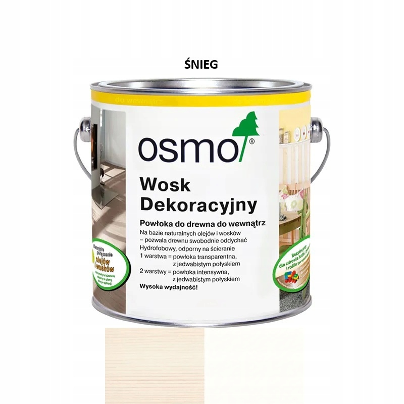 Osmo Wosk dekoracyjny intensywny Śnieg 3188 0,75L