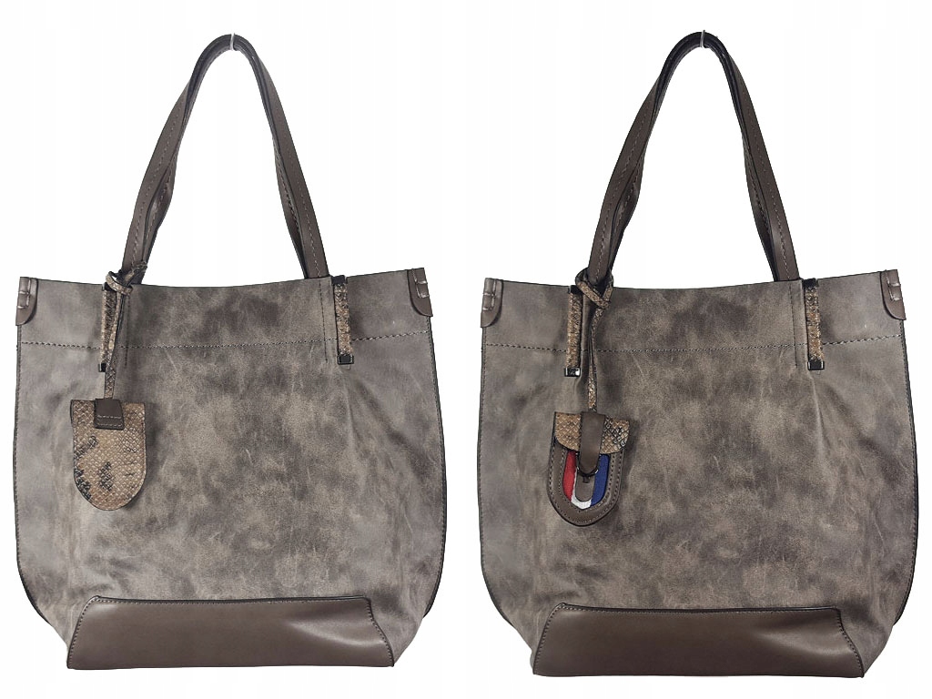 

Duża Torebka Shopper Bag Torba Zarka Brelok France