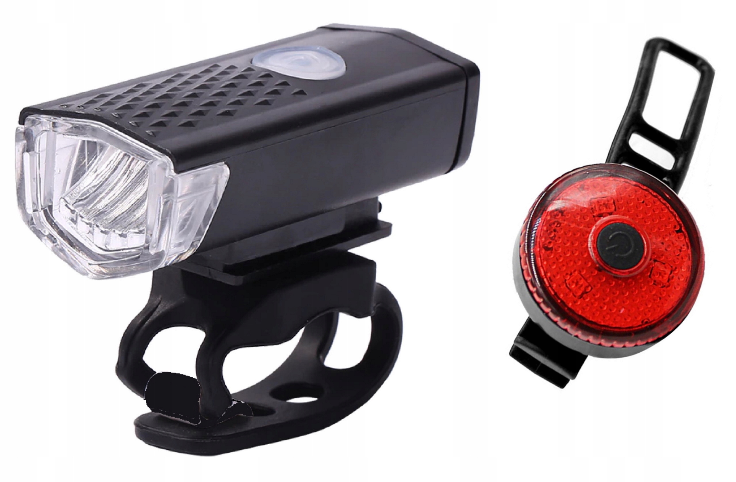 

Zestaw Lampka Rowerowa Led przednia Przód+tył Usb
