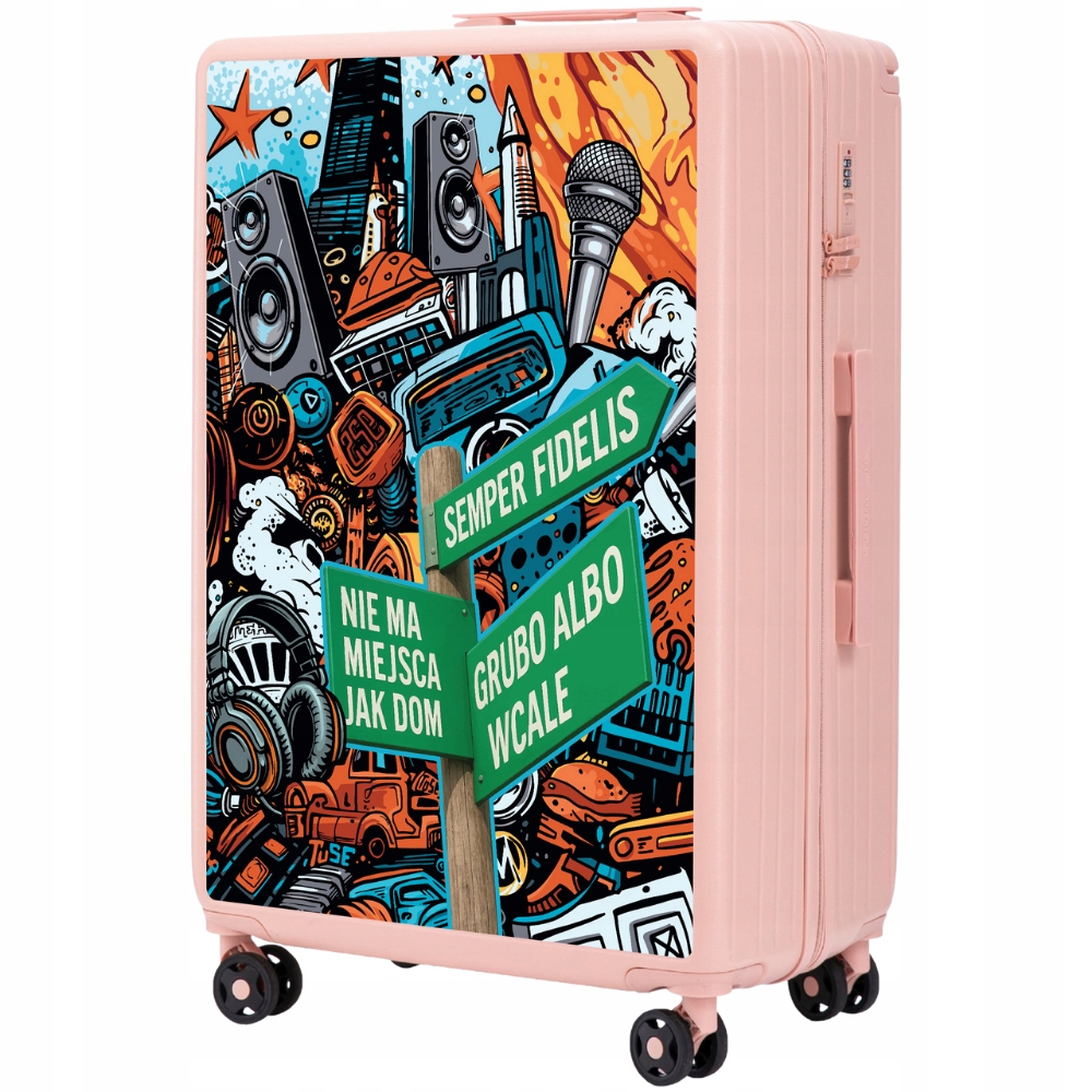 Střední kufr z Abs, tvrdé cestovní zavazadlo XL na kolečkách, odolný Wings